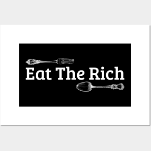 Eat The Rich - Simple Typograph Anarchist Revolution Anti Poverty .DNS Posters and Art